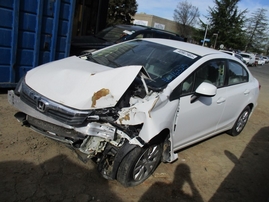 2012 HONDA CIVIC LX WHITE 4DR 1.8L VTEC AT A16325